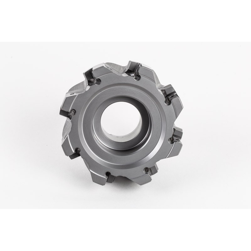 HRNP, 100mm Ø Shell Mill, 32mm Pilot Bore x 90° Lead Angle, 8 Flute, Negative/Positive Geometry