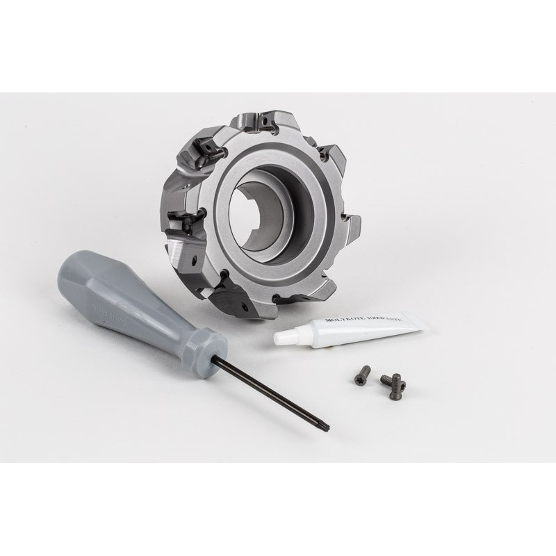 HRNP, 100mm Ø Shell Mill, 32mm Pilot Bore x 90° Lead Angle, 8 Flute, Negative/Positive Geometry