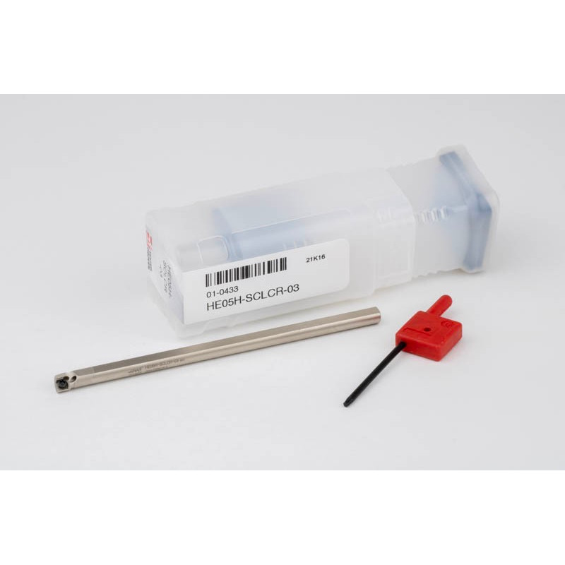 E05H-SCLCR-03, твердосплавний розточувальний оправка для внутрішнього (ID) різання діаметром 5 мм, права, гвинтове кріплення, подача охолодження крізь інструмент