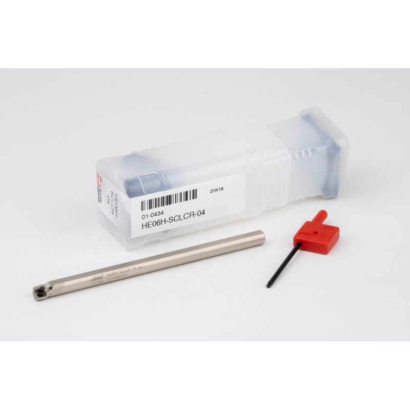 E06H-SCLCR-04, твердосплавний розточувальний оправка для внутрішнього (ID) різання з хвостовиком Ø 6 мм, права, гвинтовий фіксатор, подача охолодження крізь інструмент