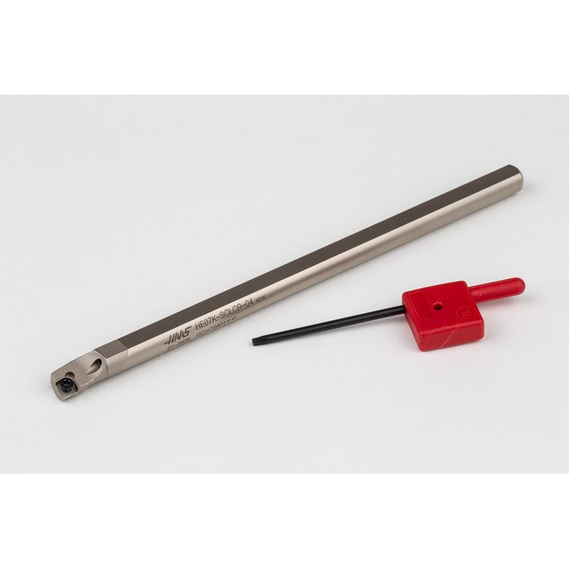 E07K-SCLCR-04, твердосплавний розточувальний оправка для внутрішнього (ID) різання з хвостовиком Ø 7 мм, права, гвинтовий фіксатор, подача охолодження крізь інструмент