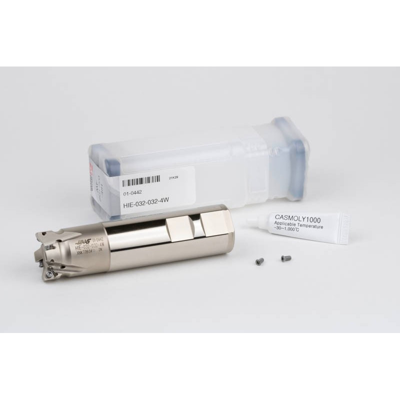 HIE, 32mm Ø Indexable End Mill, 32mm Shank x 90° Lead Angle x 125mm Overall Length, 4 Flute, TSC