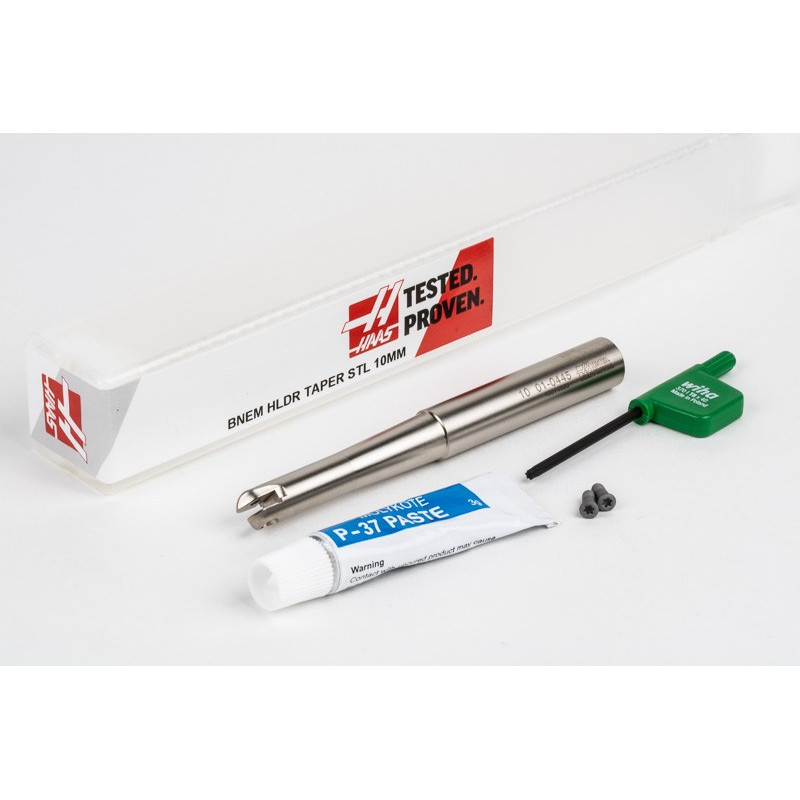 10mm Diameter Indexable Ball End Mill, 12mm Tapered Steel Shank x 110mm Overall Length x 30mm Head Length, 1 Insert