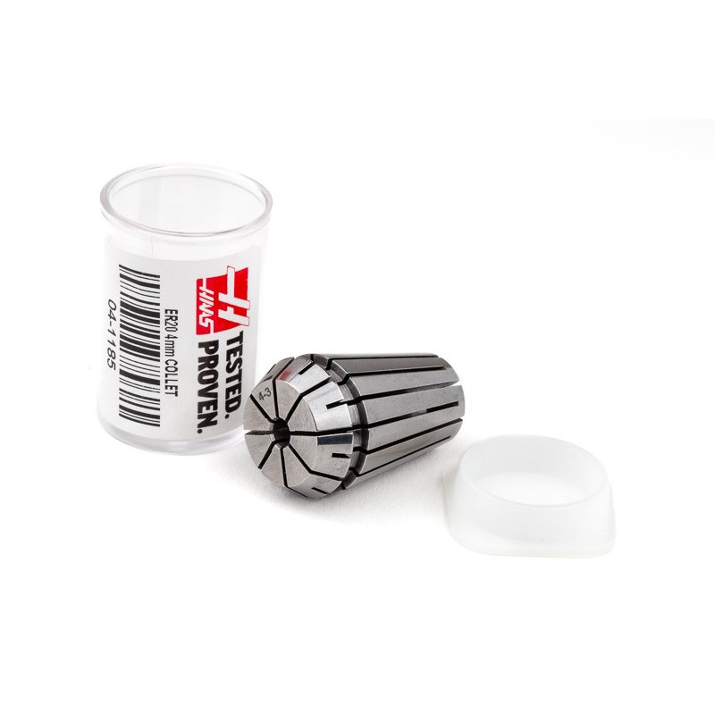 ER20 4mm Straight-Bore Collet, 4 - 3mm Clamping Range