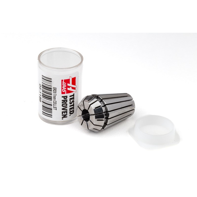 ER20 7mm Straight-Bore Collet, 7 - 6mm Clamping Range