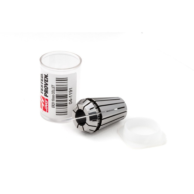 ER20 10mm Straight-Bore Collet, 10 - 9mm Clamping Range