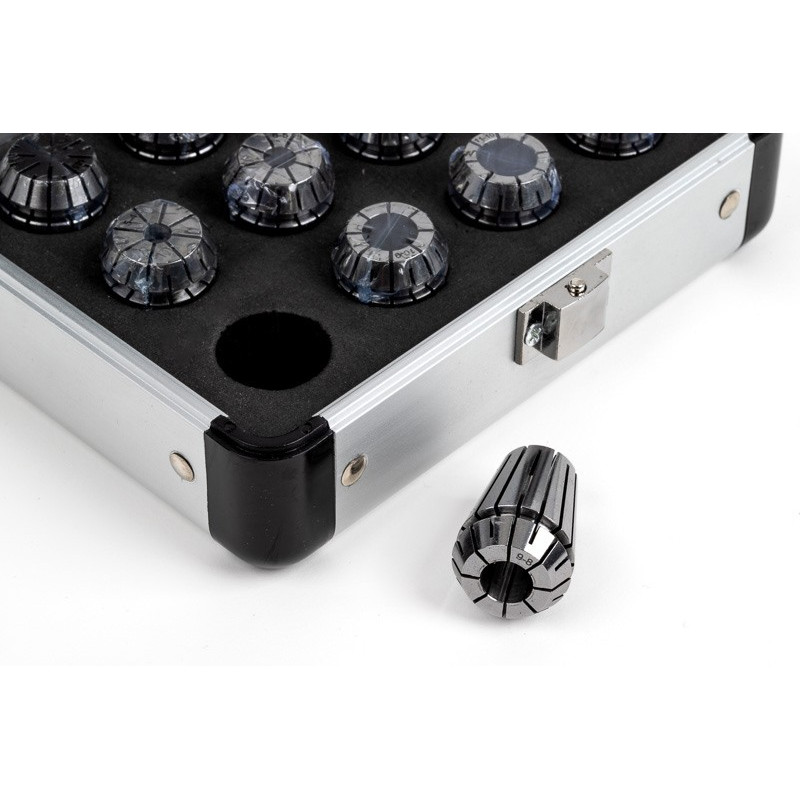 12-Piece, ER20 Straight Bore Collet Set, 1mm - 12mm