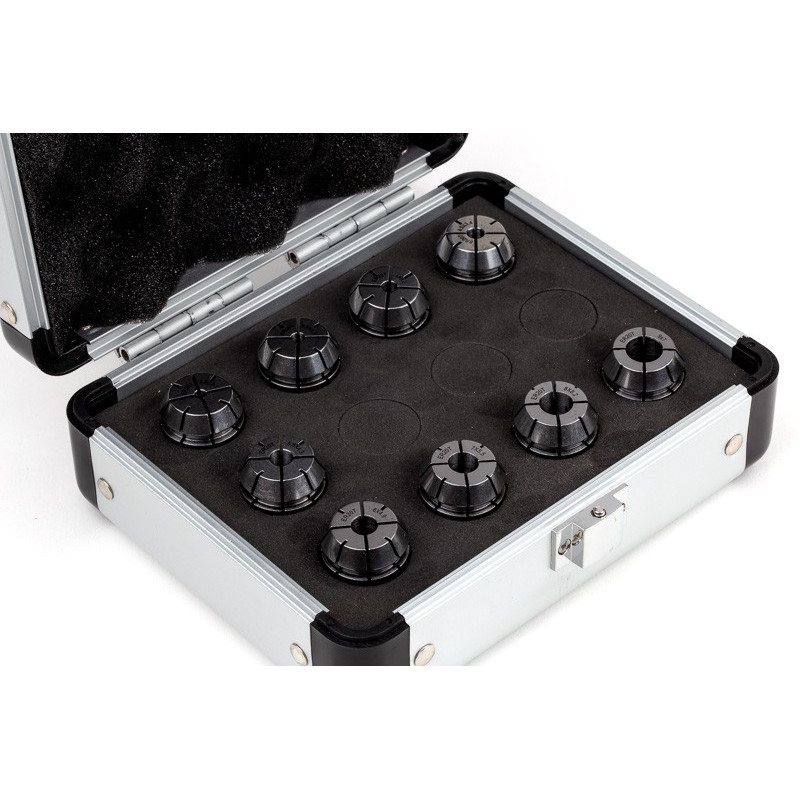 9-Piece, ER20 Tap Collet Set, M2 - M12