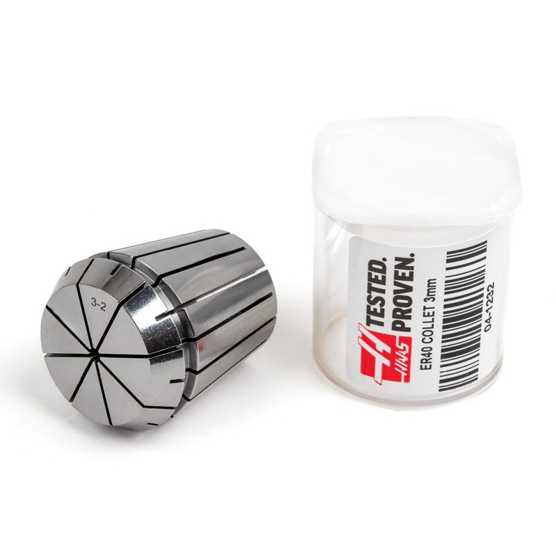 ER40 3mm Straight-Bore Collet, 3 - 2mm Clamping Range