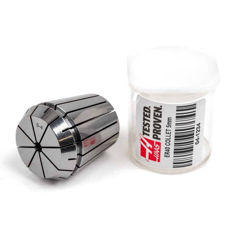 ER40 5mm Straight-Bore Collet, 5 - 4mm Clamping Range