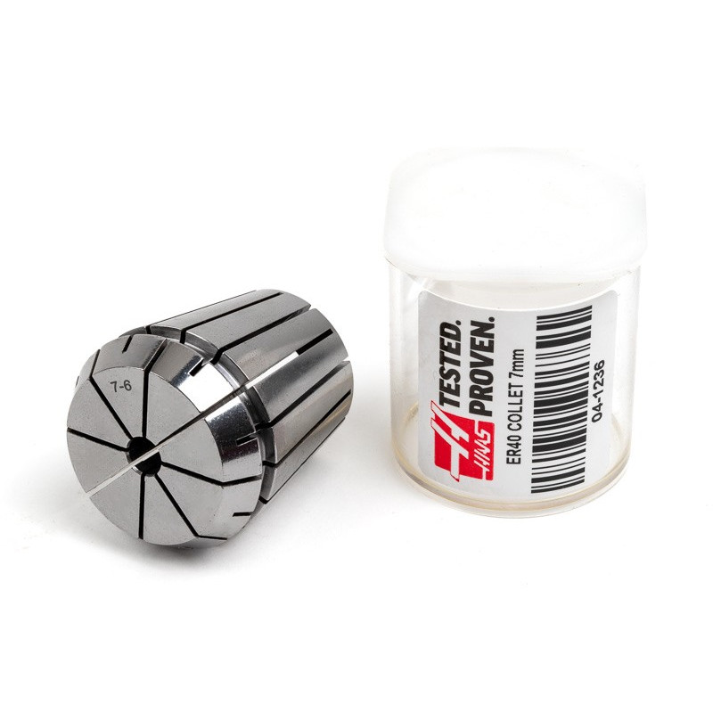 ER40 7mm Straight-Bore Collet, 7 - 6mm Clamping Range