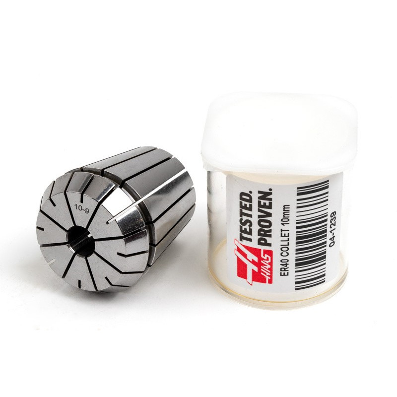 ER40 10mm Straight-Bore Collet, 10 - 9mm Clamping Range