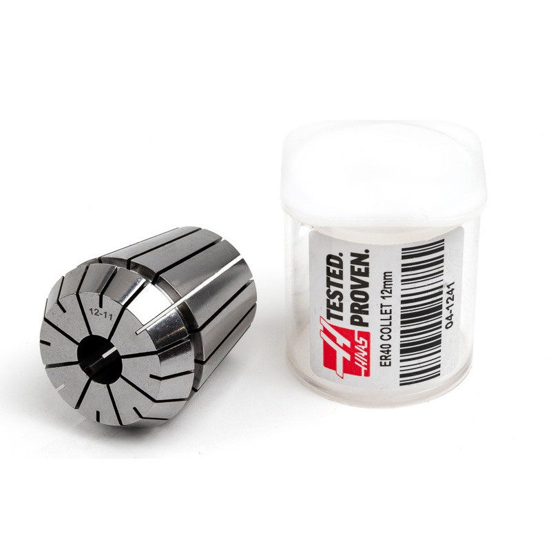 ER40 12mm Straight-Bore Collet, 12 - 11mm Clamping Range