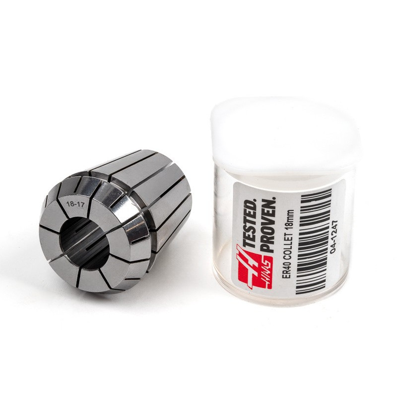 ER40 18mm Straight-Bore Collet, 18 - 17mm Clamping Range