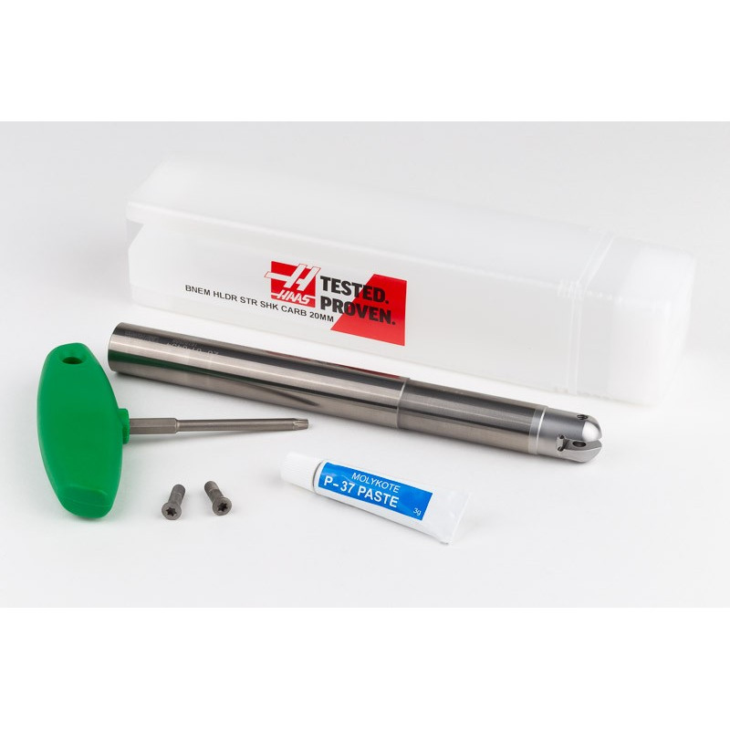 20mm Diameter Indexable Ball End Mill, 20mm Straight Carbide Shank x 200mm Overall Length x 25mm Head Length, 1 Insert