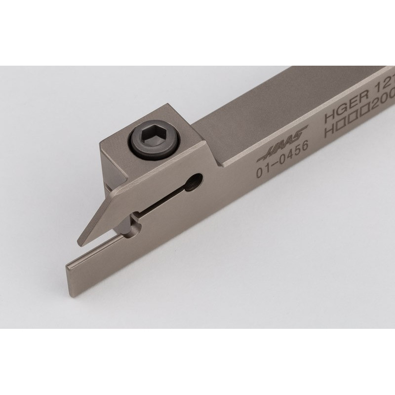 HGER1212-2, 12mm Square Steel Shank External (OD) Grooving Tool, Right-Hand, Insert Size 2