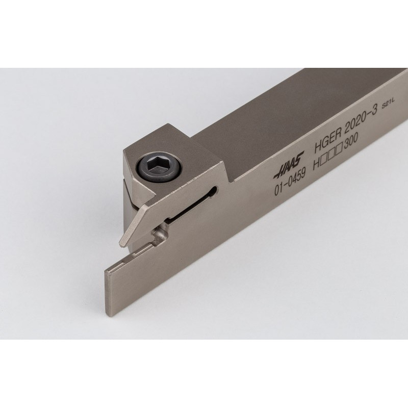 HGER2020-3, 20mm Square Steel Shank External (OD) Grooving Tool, Right-Hand, Insert Size 3