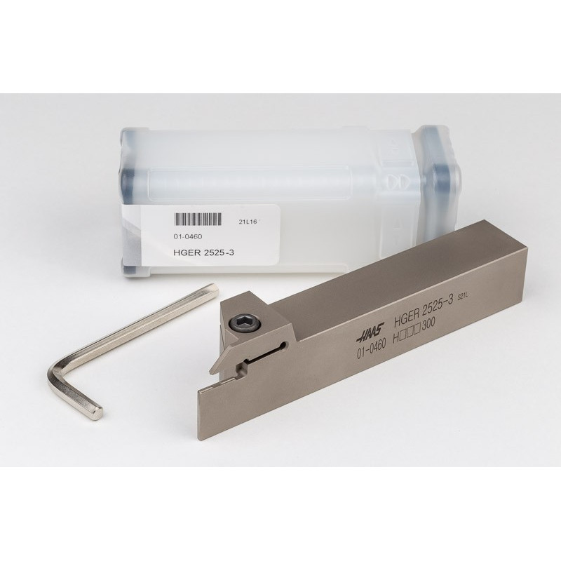 HGER2525-3, 25mm Square Steel Shank External (OD) Grooving Tool, Right-Hand, Insert Size 3