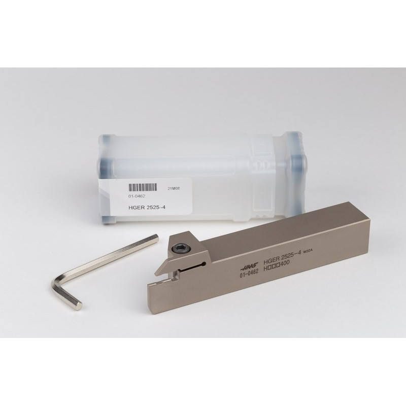 HGER2525-4, 25mm Square Steel Shank External (OD) Grooving Tool, Right-Hand, Insert Size 4