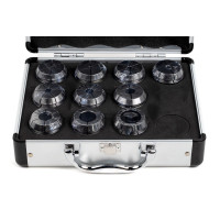 10-предметний набір герметичних цанг ER40 з прямим отвором, 3 мм - 25 мм