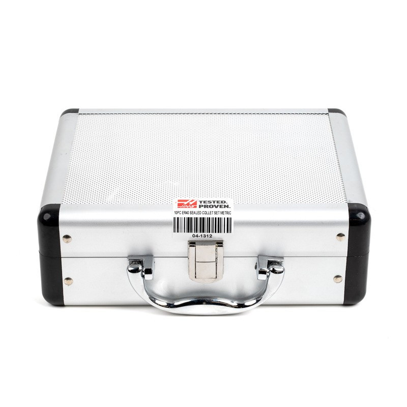 10-Piece, ER40 Straight Bore Sealed Collet Set, 3mm - 25mm