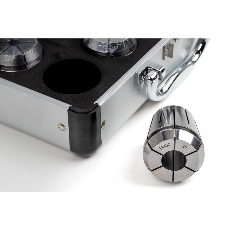 10-Piece, ER40 Straight Bore Sealed Collet Set, 3mm - 25mm