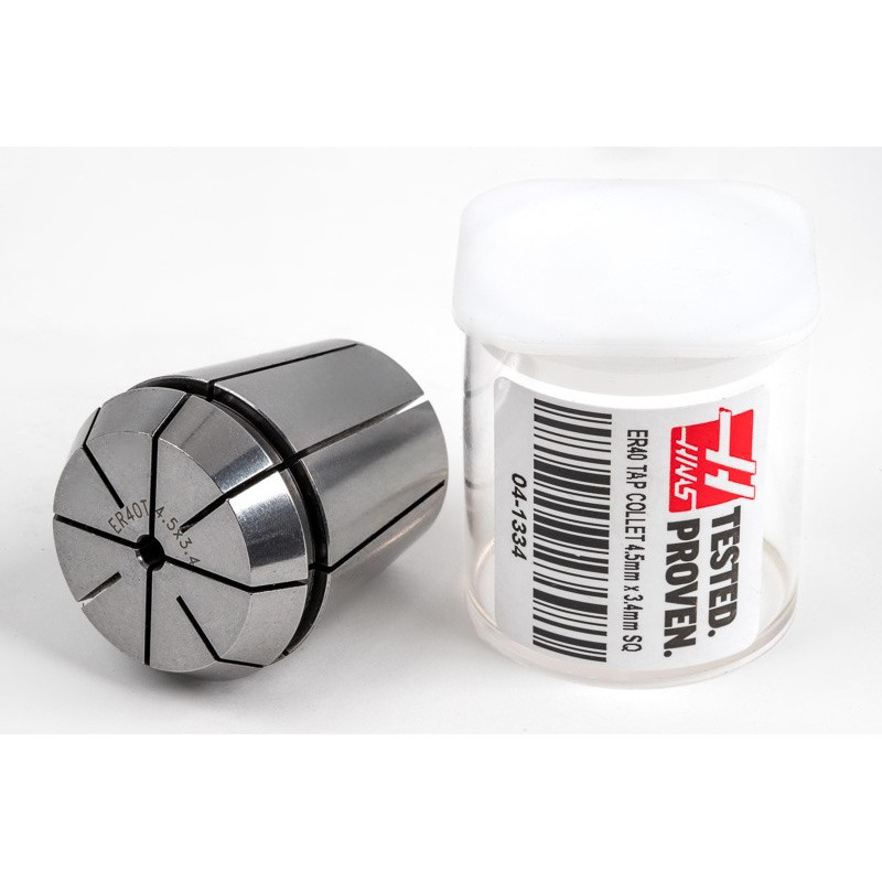 ER40 M4 Tap Collet, 4.5mm Bore Diameter x 3.4mm Square