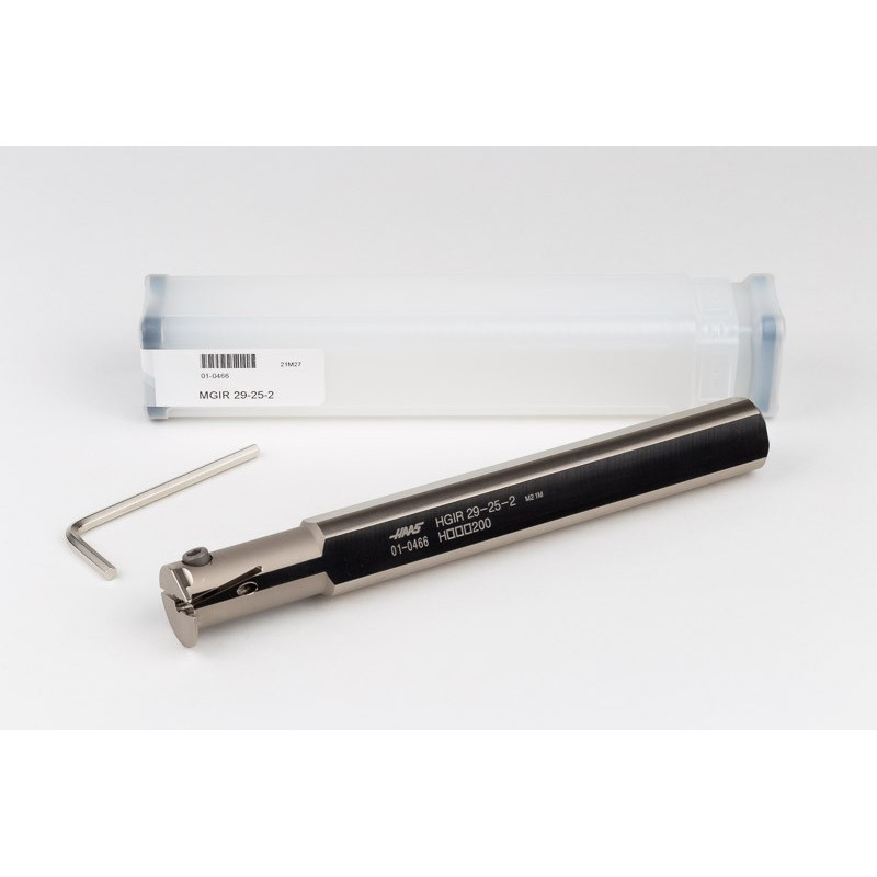 HGIR29-25-2, 25mm Ø Steel Shank Internal (ID) Grooving Bar, Right-Hand, Insert Size 2, Through-Tool Coolant