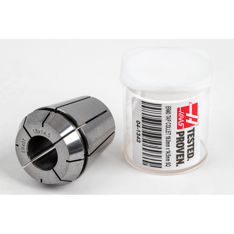 ER40 M22 - M24 Tap Collet, 18mm Bore Diameter x 14.5mm Square