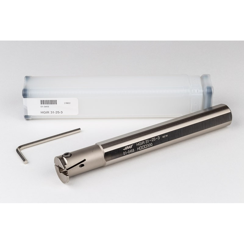 HGIR31-25-3, 25mm Ø Steel Shank Internal (ID) Grooving Bar, Right-Hand, Insert Size 3, Through-Tool Coolant