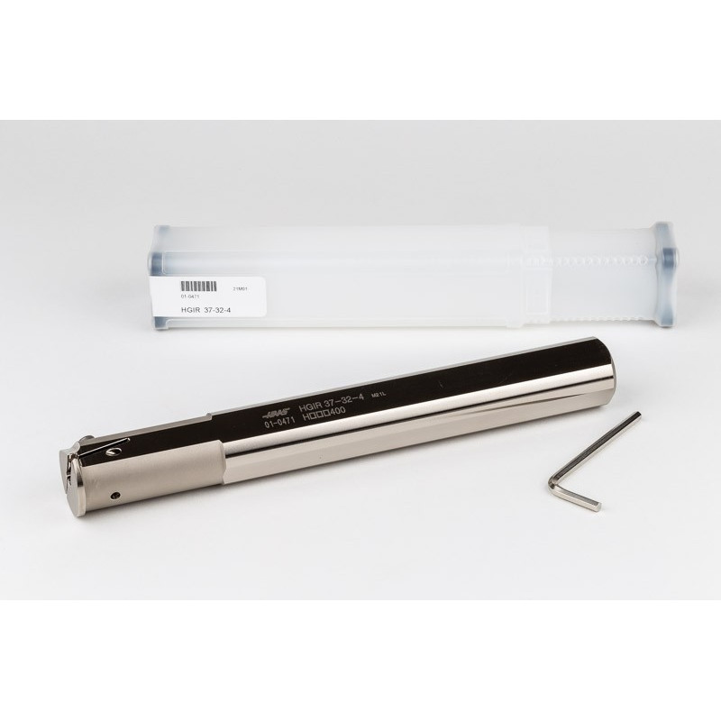 HGIR37-32-4, 32mm Ø Steel Shank Internal (ID) Grooving Bar, Right-Hand, Insert Size 4, Through-Tool Coolant