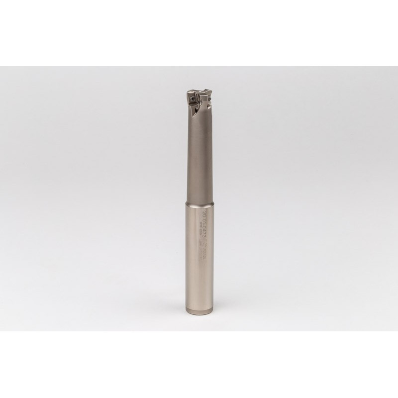 HEHF, 20mm Ø Indexable End Mill, 20mm Shank x 10° Lead Angle x 160mm Overall Length, 3 Flute, TSC