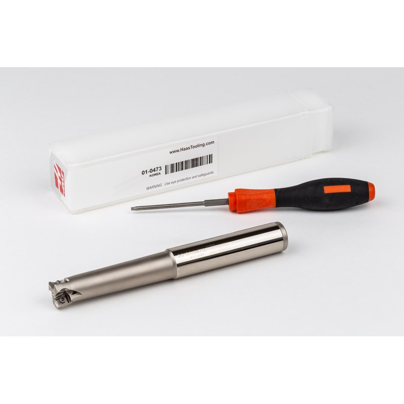 HEHF, 20mm Ø Indexable End Mill, 20mm Shank x 10° Lead Angle x 160mm Overall Length, 3 Flute, TSC