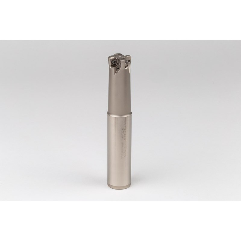 HEHF, 25mm Ø Indexable End Mill, 25mm Shank x 10° Lead Angle x 140mm Overall Length, 4 Flute, TSC