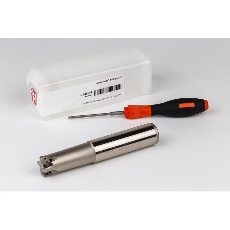 HEHF, 25mm Ø Indexable End Mill, 25mm Shank x 10° Lead Angle x 140mm Overall Length, 4 Flute, TSC