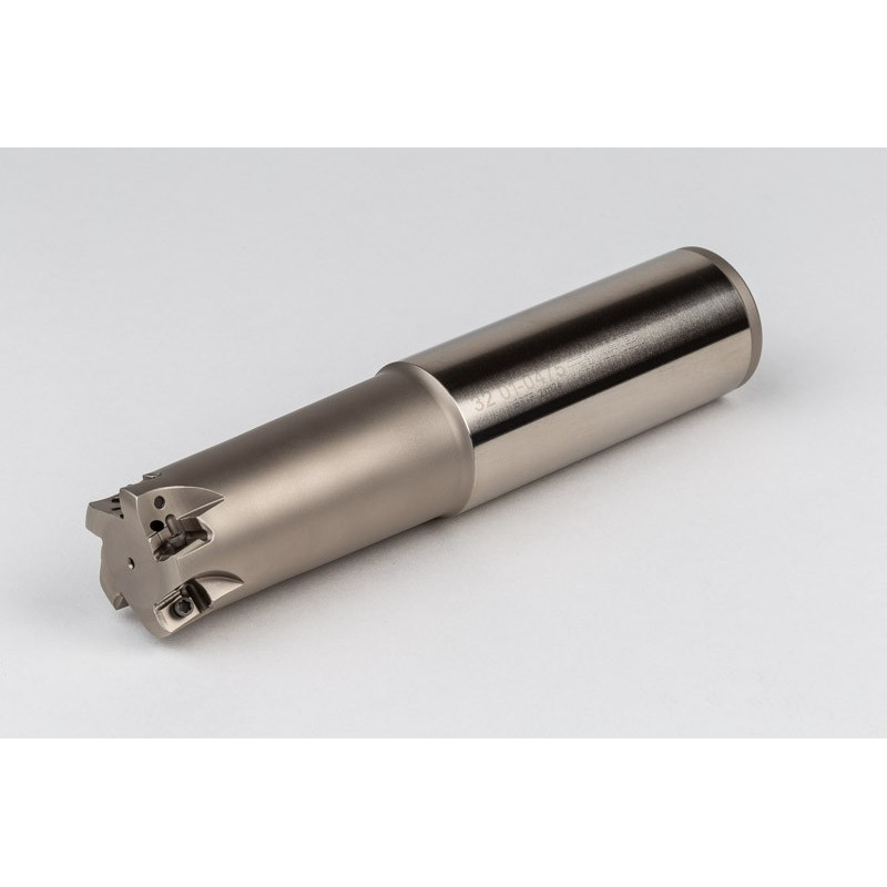 HEHF, 32mm Ø Indexable End Mill, 32mm Shank x 10° Lead Angle x 150mm Overall Length, 5 Flute, TSC