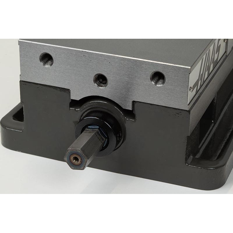 6" (150mm) Single-Station Fixed-Jaw Vise, 8-1/2" (215mm) Opening, Flange Style