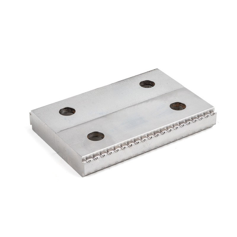 Hard Steel 4" (100mm) Non-Machinable Serrated Vise Jaws