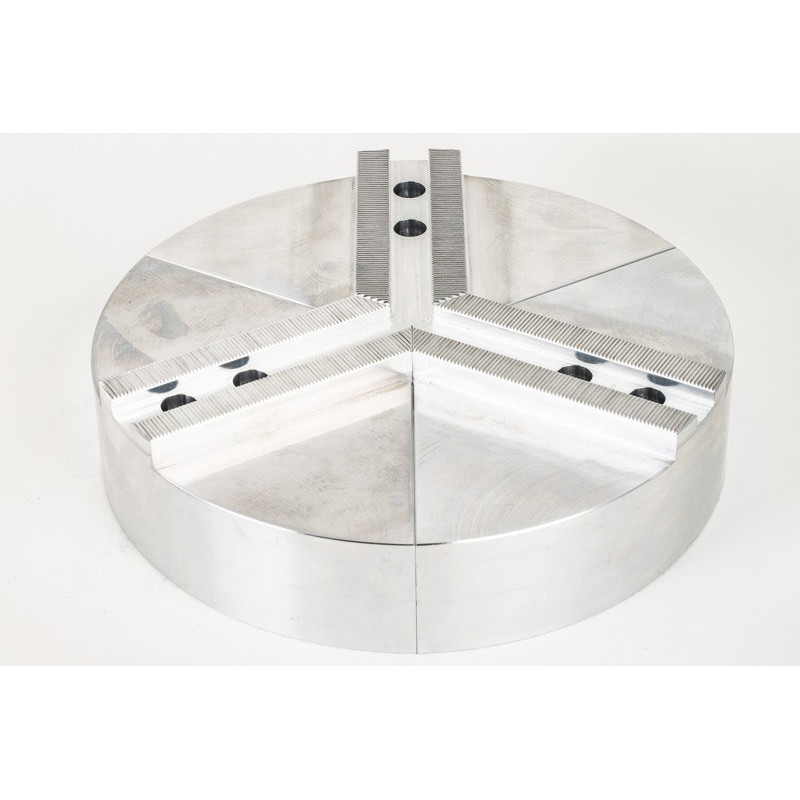 Aluminum Machinable Lathe Jaws for 10" (254mm) Chuck, Round, 3 Pc. Set