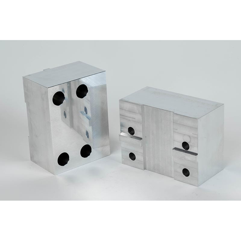 Aluminum 100mm (4") Machinable Self-Centering Air Vise Jaws, Tongue and Groove
