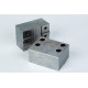 Soft Steel 100mm (4") Machinable Self-Centering Air Vise Jaws, Tongue and Groove