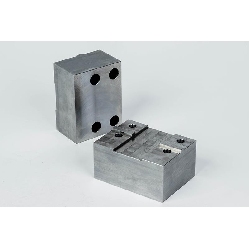 Soft Steel 100mm (4") Machinable Self-Centering Air Vise Jaws, Tongue and Groove