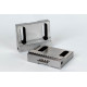 Hard Steel 75mm (3") Non-Machinable Serrated Self-Centering Air Vise Jaws