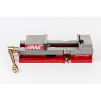 100mm (4") Single-Station Fixed-Jaw Vise, 165mm (6-1/2") Opening, Flange Style, Haas Workholding by Kurt