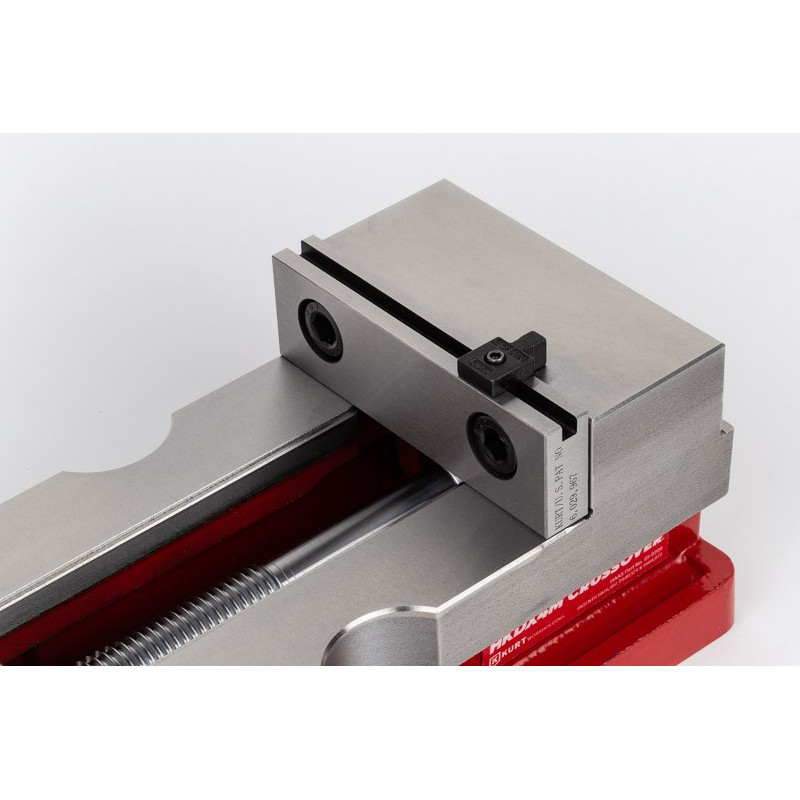 100mm (4") Single-Station Fixed-Jaw Vise, 165mm (6-1/2") Opening, Flange Style, Haas Workholding by Kurt