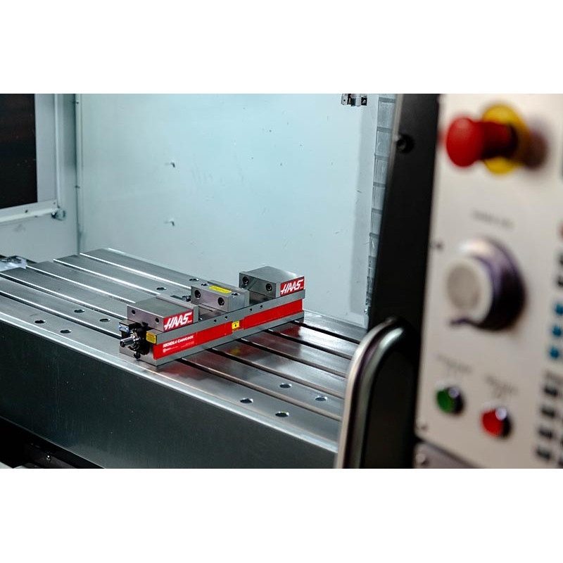 Двопозиційні лещата з фіксованою кулачкою 100 мм (4 дюйми), отвір 75 мм (3 дюйми), затиск Haas від Kurt