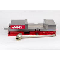 200mm (8") Single-Station Fixed-Jaw Vise, 265mm (10-1/2") Opening, Flange Style, Haas Workholding by Kurt