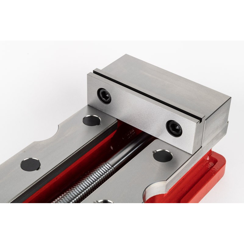 150mm (6") Single-Station Fixed Jaw Vise, 225mm (9") Opening, Flange Style, Haas Workholding by Kurt