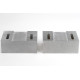 Aluminum 150mm (6") Machinable Self-Centering Air Vise Jaws, Serrated