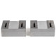 Soft Steel 150mm (6") Machinable Self-Centering Air Vise Jaws, Serrated